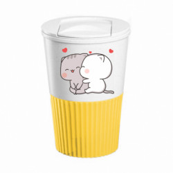 Термокружка негерметичная Eco Salta Peach and Goma Cutie Cats - FATLINE Термокружка негерметичная Eco Salta Peach and Goma Cutie Cats