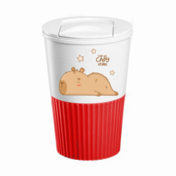 Термокружка негерметичная Eco Salta Спящий стиль капибары - FATLINE Термокружка негерметичная Eco Salta Спящий стиль капибары