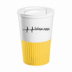 Термокружка негерметичная Eco Salta Завжди поруч кардіограма - FATLINE Термокружка негерметичная Eco Salta Завжди поруч кардіограма