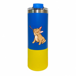 Термокружка Manhattan новогодний бульдог с дудочкой - FATLINE Термокружка Manhattan новогодний бульдог с дудочкой