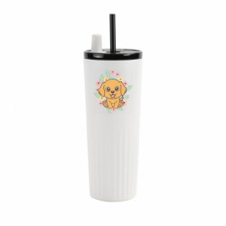 Термокружка Stella Собака флорист в цветках - FATLINE Термокружка Stella Собака флорист в цветках