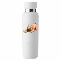 Термобутылка Viano Французский бульдог с уточкой - FATLINE Термобутылка Viano Французский бульдог с уточкой