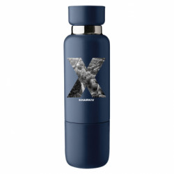 Термобутылка Viano Kharkiv Black & White - FATLINE Термобутылка Viano Kharkiv Black & White