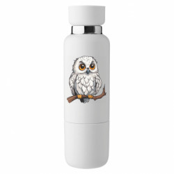 Термобутылка Viano Сова на ветке белая - FATLINE Термобутылка Viano Сова на ветке белая