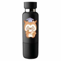 Термобутылка Viano Сова выпускник в очках в с книгой - FATLINE Термобутылка Viano Сова выпускник в очках в с книгой