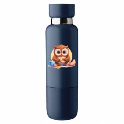 Термобутылка Viano Сова с кофе и пончиком - FATLINE Термобутылка Viano Сова с кофе и пончиком