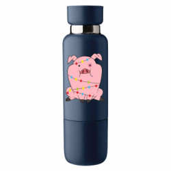 Термобутылка Viano Свинья обмотанная гирляндой - FATLINE Термобутылка Viano Свинья обмотанная гирляндой
