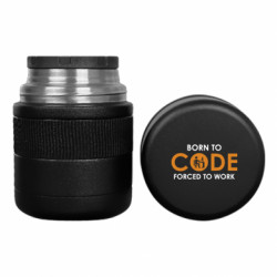 Термос для еды Born to code forced to work - FATLINE Термос для еды Born to code forced to work