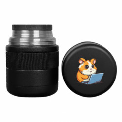 Термос для еды Хомяк программист с ноутом - FATLINE Термос для еды Хомяк программист с ноутом