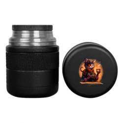 Термос для їжі Стімпанк Кіт з кавою - FATLINE Термос для їжі Стімпанк Кіт з кавою