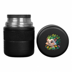 Термос для еды Зеленый ёжик в суккулентах - FATLINE Термос для еды Зеленый ёжик в суккулентах