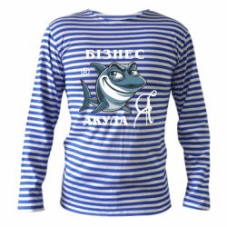 Тельняшка с длинным рукавом Я бизнес акула - FATLINE Тельняшка с длинным рукавом Я бизнес акула