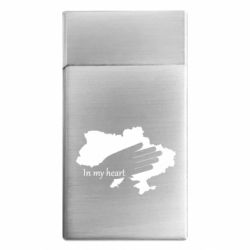 Запальничка газова Серцем з Україною - FATLINE Запальничка газова Серцем з Україною