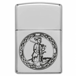 Зажигалка газовая в стиле Zippo Герб Війська Запорозького - FATLINE Зажигалка газовая в стиле Zippo Герб Війська Запорозького