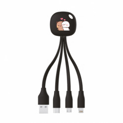 Зарядний кабель 3 в 1 Bubu and Dudu Love Hug - FATLINE Зарядний кабель 3 в 1 Bubu and Dudu Love Hug