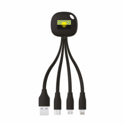 Зарядний кабель 3 в 1 Прапор Донецької області - FATLINE Зарядний кабель 3 в 1 Прапор Донецької області