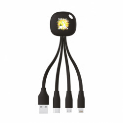 Зарядний кабель 3 в 1 Відьма біля казана - FATLINE Зарядний кабель 3 в 1 Відьма біля казана