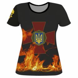 Жіноча 3D футболка Нацгвардія Вогонь
