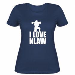 Женская футболка I love nlaw