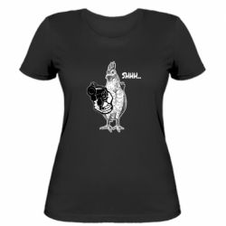 Женская футболка Курица Гангстер - FATLINE Женская футболка Курица Гангстер