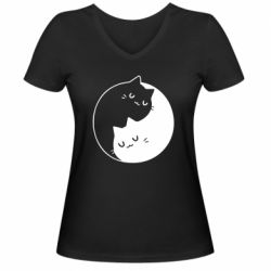 Женские футболки с V-образным вырезом - FATLINE