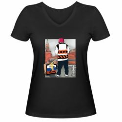 Жіночі футболки з V-подібним вирізом - FATLINE