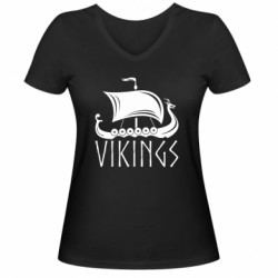 Женские футболки с V-образным вырезом - FATLINE