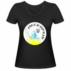 Жіночі футболки з V-подібним вирізом - FATLINE