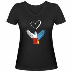 Женские футболки с V-образным вырезом