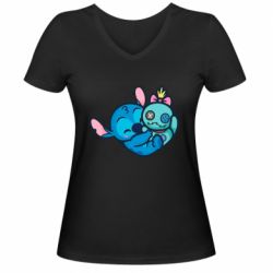 Женские футболки с V-образным вырезом