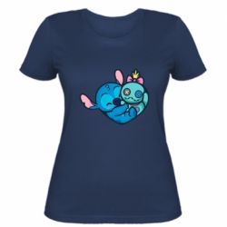 Женская футболка Стич с куклой - FATLINE Женская футболка Стич с куклой