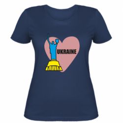 Жіноча футболка Ukraine in heart - FATLINE Жіноча футболка Ukraine in heart