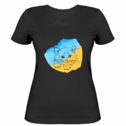 Женская футболка Украинский котик арт - FATLINE Женская футболка Украинский котик арт