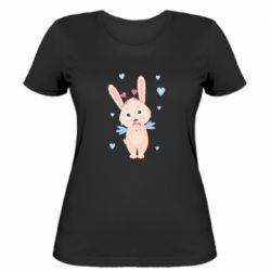 Жіноча футболка Закоханий заєць валентинчик - FATLINE Жіноча футболка Закоханий заєць валентинчик