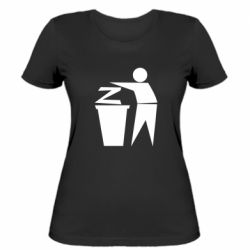 Женская футболка Z is a trash - FATLINE Женская футболка Z is a trash