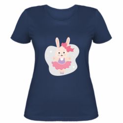 Женская футболка Зайка балерина - FATLINE Женская футболка Зайка балерина