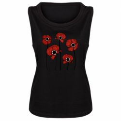 Женская майка Цветы вокруг следов от пуль - FATLINE Женская майка Цветы вокруг следов от пуль