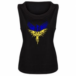 Женская майка Украинский герб тризуб феникс - FATLINE Женская майка Украинский герб тризуб феникс
