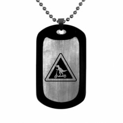 Жетон армейский Осторожно: Динозавры на электросамокатах - FATLINE Жетон армейский Осторожно: Динозавры на электросамокатах