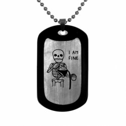 Жетон армейский титановый I'm Fine... - FATLINE Жетон армейский титановый I'm Fine...