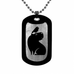 Жетон армійський титановий Копібара та Пташка - FATLINE Жетон армійський титановий Копібара та Пташка