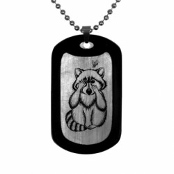 Жетон армейский титановый Малыш енот - FATLINE Жетон армейский титановый Малыш енот