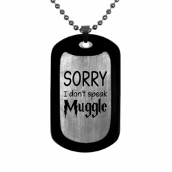 Жетон армійський титановий Sorry i Don't Speak Muggle - FATLINE Жетон армійський титановий Sorry i Don't Speak Muggle