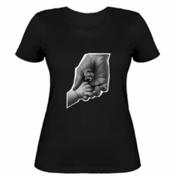 Женская футболка Отцовские руки - FATLINE Женская футболка Отцовские руки