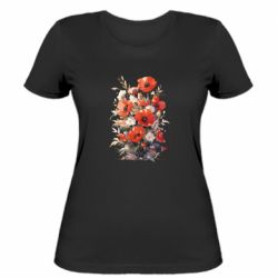 Жіноча футболка Букет маків