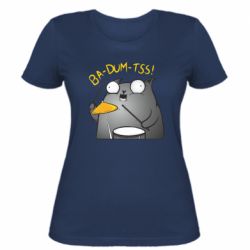 Женская футболка Cat BA-DUM-TSS! - FATLINE Женская футболка Cat BA-DUM-TSS!