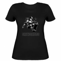 Жіноча футболка Дівчина на скейтборді - FATLINE Жіноча футболка Дівчина на скейтборді