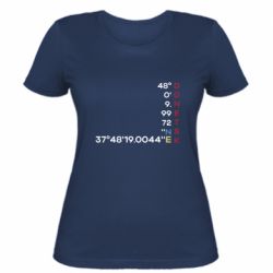 Жіноча футболка Донецьк Координати