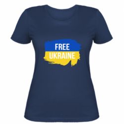 Женская футболка Free Ukraine, свободу Украине