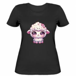 Женская футболка Глиттер гламур овечка Y2K - FATLINE Женская футболка Глиттер гламур овечка Y2K